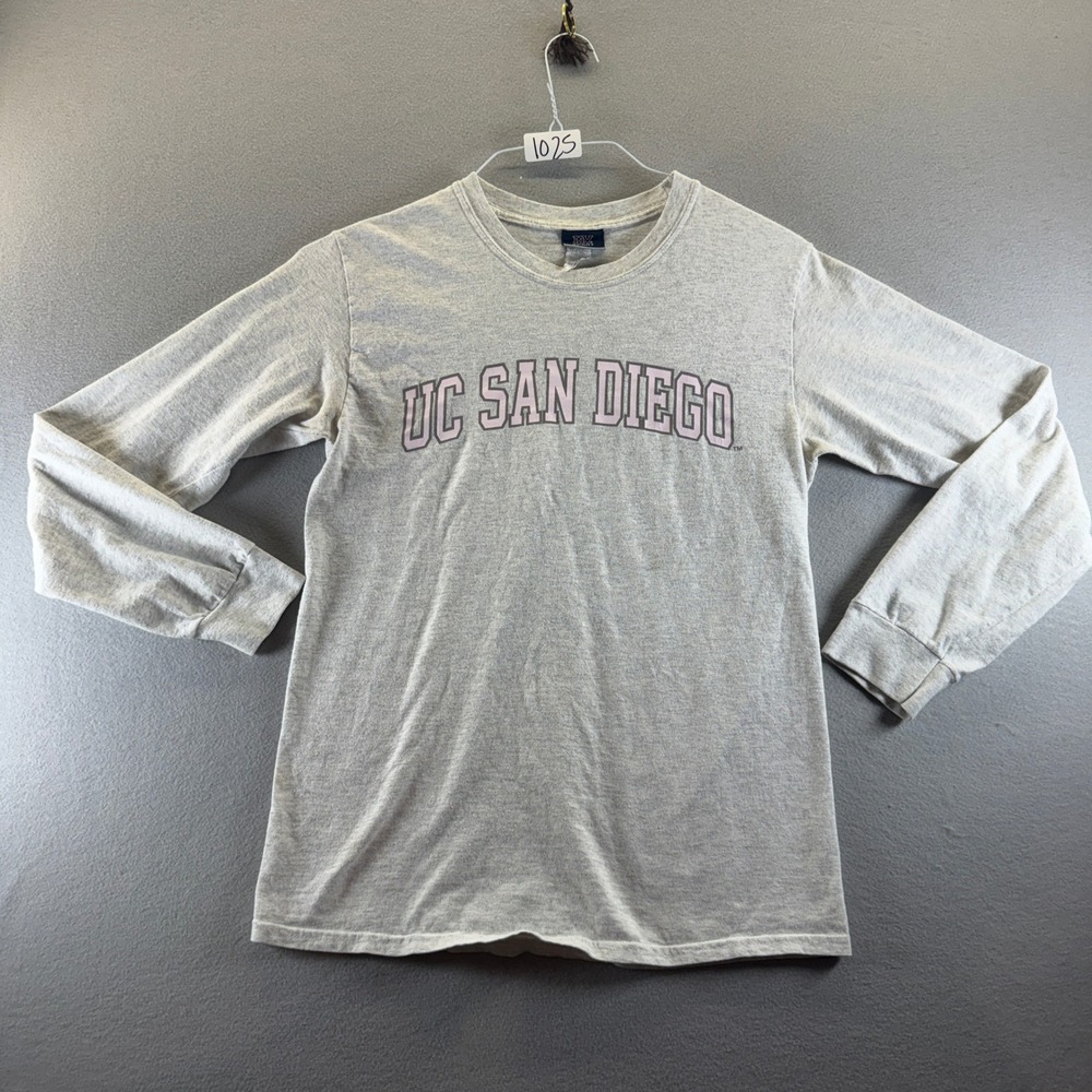 MV Sport UC San Diego UCSD Long Sleeve T-Shirt Gray Small Collegiate Tee